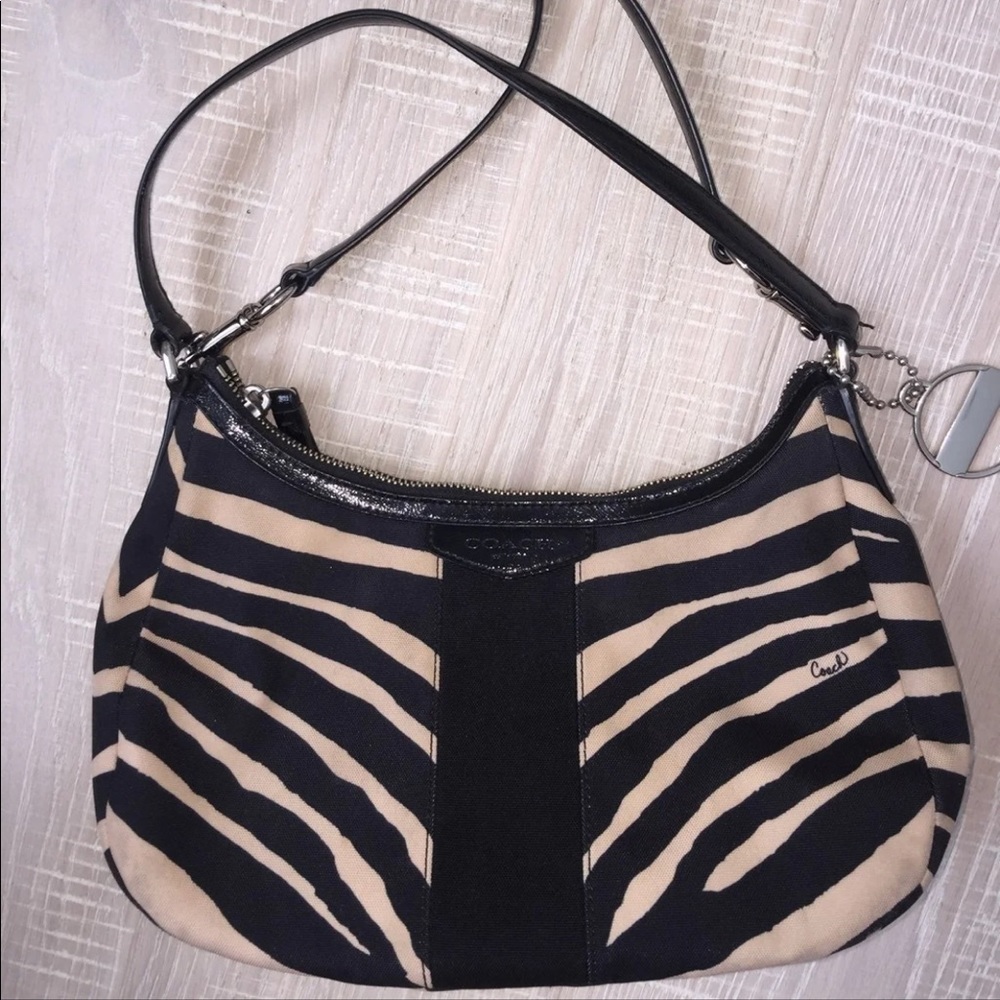 Coach Zebra Print Shoulder Bag